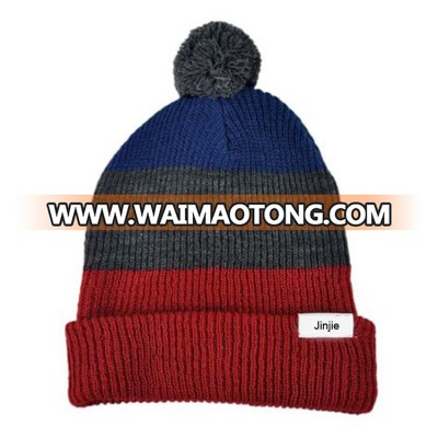 High Quality custom pom pom beanie hat